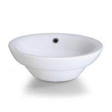 Ryvyr CSR169RD - Semi-Recessed Round Vitreous China Vessel - White