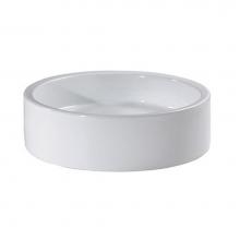 Ryvyr CVE190RD - 19'' Cylinder Vitreous China Vessel - White