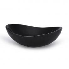 Ryvyr GRVE158OBK - Oval Stone Vessel - Black Granite