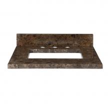 Ryvyr MAUT25RDE - Stone Top - 25'' For Rectangular Undermount Sink - Dark Emperador Marble