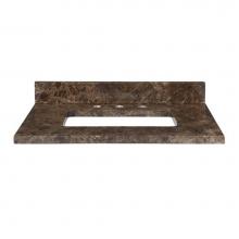 Ryvyr MAUT37RDE - Stone Top - 37'' For Rectangular Undermount Sink - Dark Emperador Marble