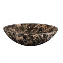 Ryvyr MAVE170CDE - Round Stone Vessel - Dark Emperador Marble