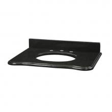 Ryvyr S-MALAGO-24BK - Malago 25'' Stone Top - Black Granite For Oval Undermount Sink