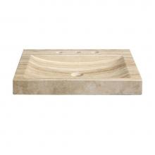 Ryvyr SVT240TR - Stone Vanity Top - 24'' Beige Travertine