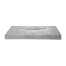 Ryvyr SVT360WT - Stone Vanity Top - 36-inch White Carrara Marble