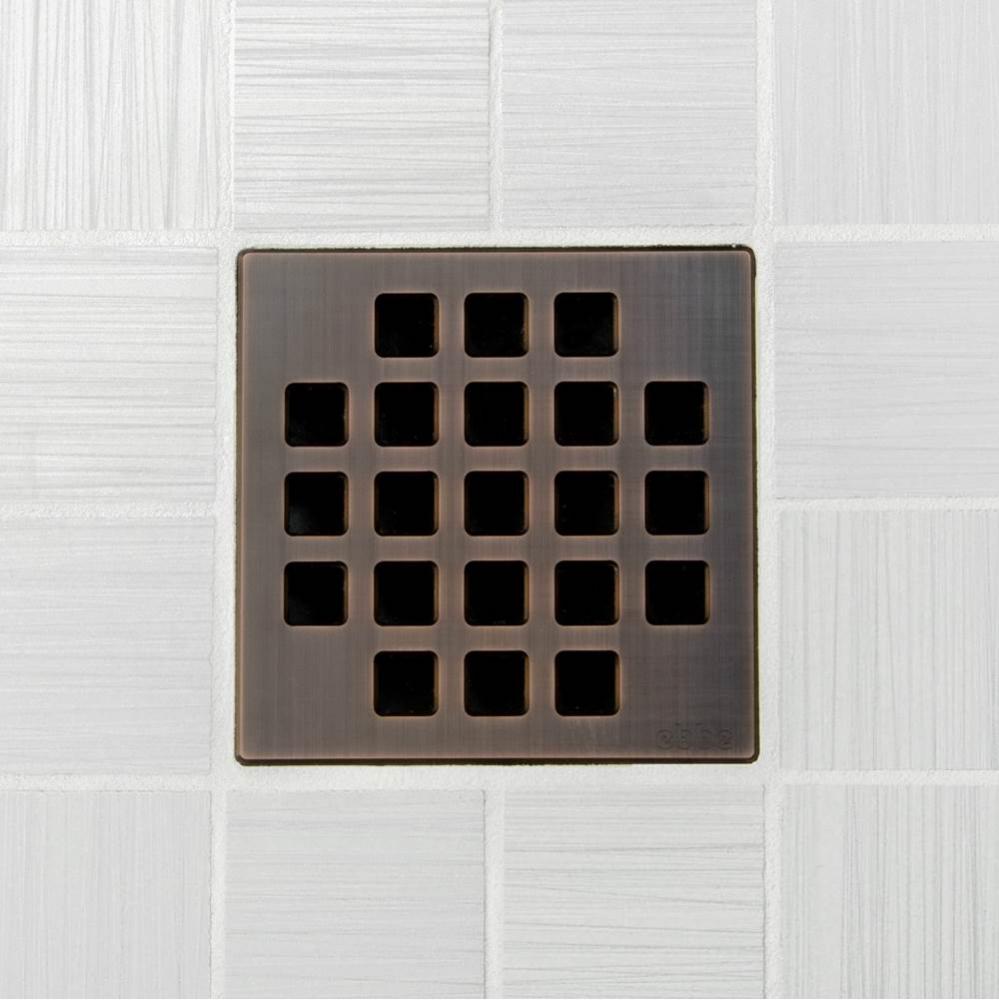 4'' UNIQUE GRATE - CLASSIC OIL RUBBED BRONZE