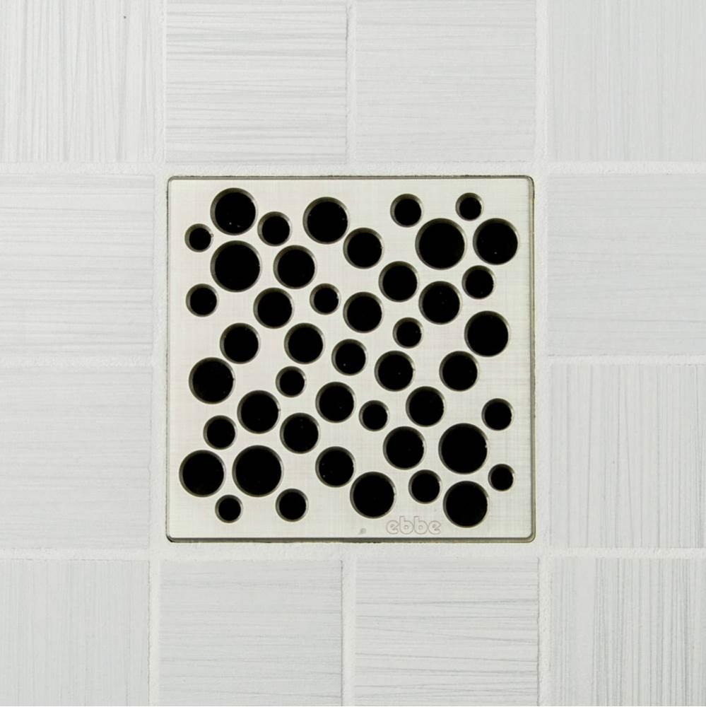 BUBBLES - Brushed Nickel - Unique Drain Cover