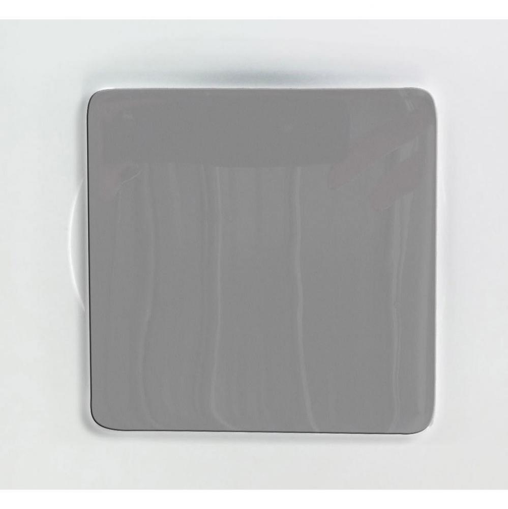 Push Drain With Overflow Assembly with 68mm Square Flat Cap Chrome