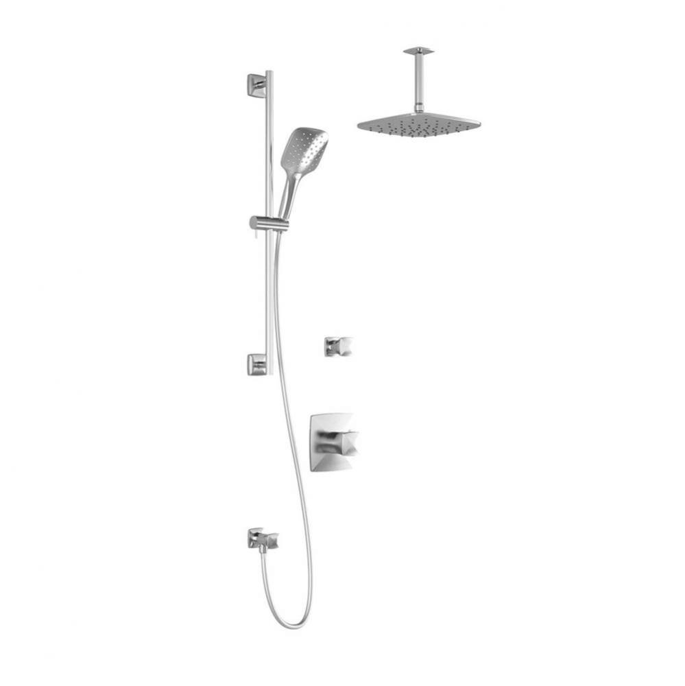UMANI™ T2 PLUS : Thermostatic Shower System Vertical Ceiling Arm Chrome