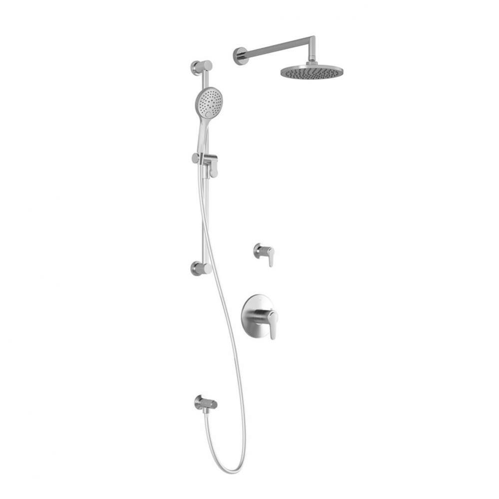 KONTOUR™ T2 : Thermostatic Shower System with Wallarm Chrome