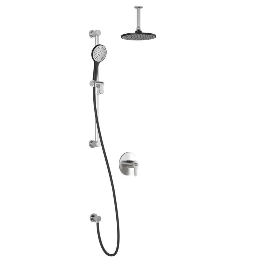 KONTOUR™ TCG1 : Water Efficient AQUATONIK™ T/P Coaxial Shower System with Vertical Ceiling Arm