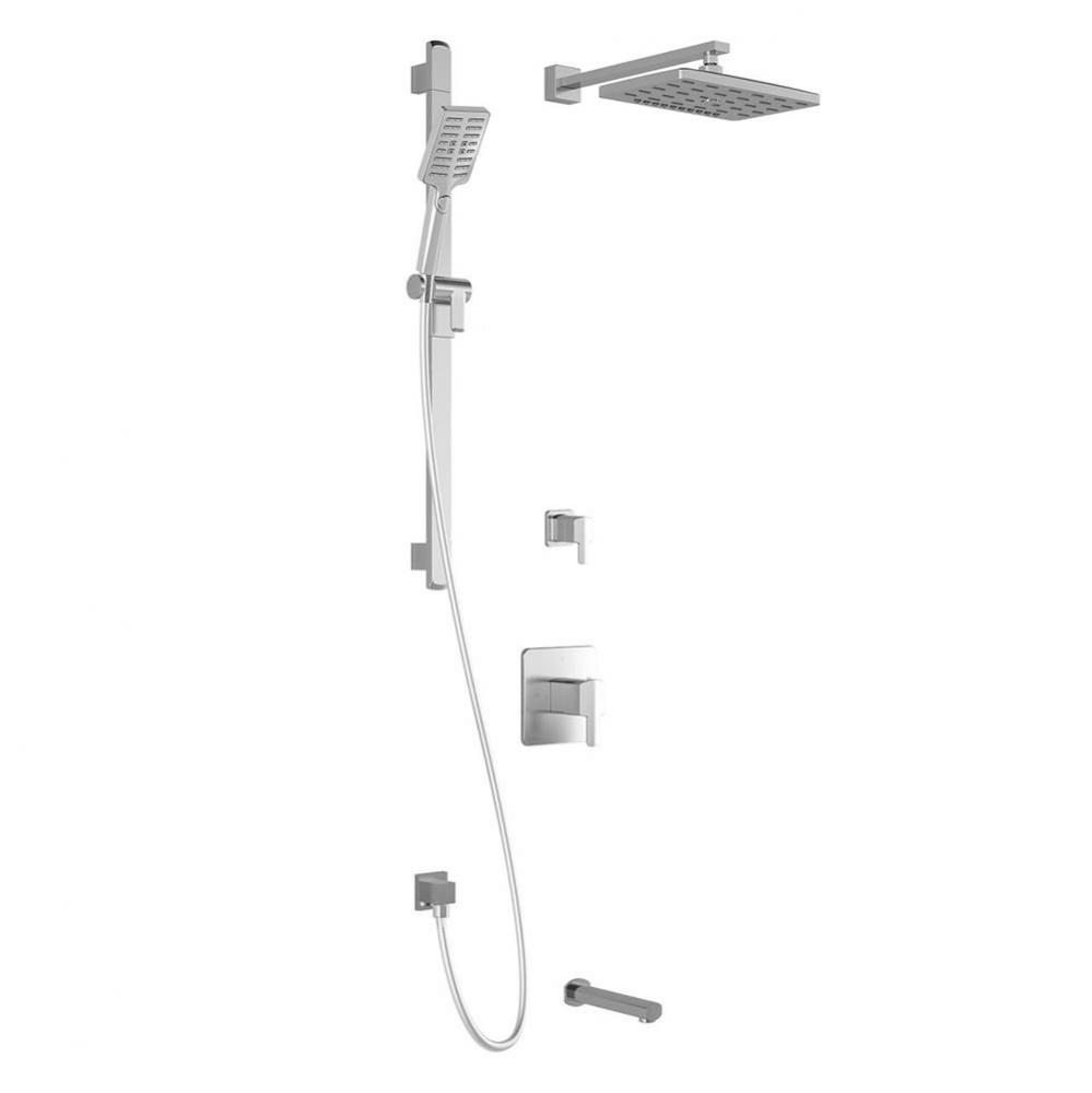 GRAFIK™ TD3 PREMIA (Valves Not Included) : Thermostatic Shower System with Wallarm Chrome