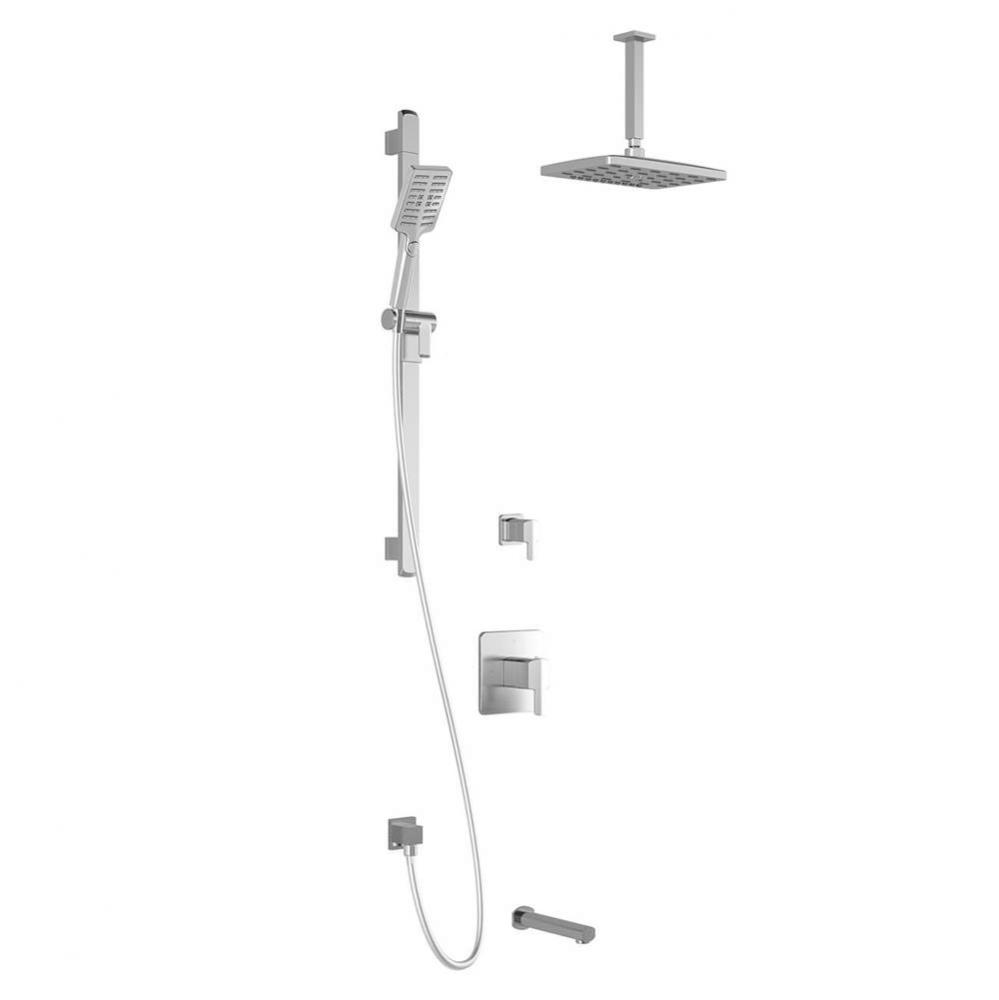 GRAFIK™ TD3 PREMIA (Valves Not Included) : Thermostatic Shower System Vertical Ceiling Arm Chrom