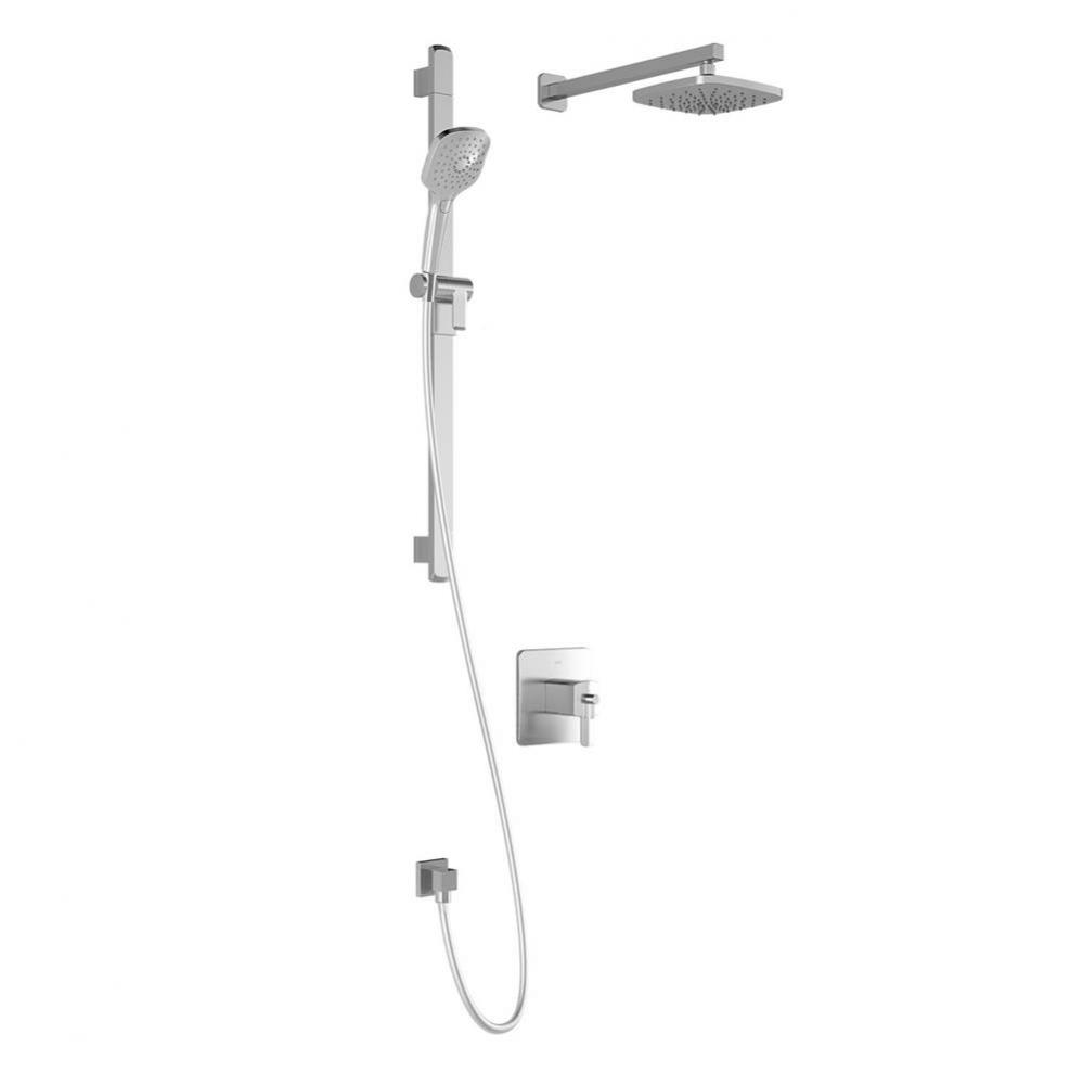 GRAFIK™ TCG1 : Water Efficient AQUATONIK™ T/P Coaxial Shower System with Wallarm Chrome