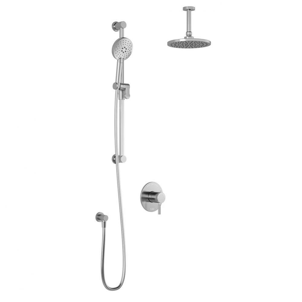 PRECISO™ TCG1  Water Efficient AQUATONIK™ T/P Coaxial Shower System with Vertical Ceiling Arm