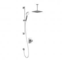 Kalia BF1722-110-001 - UMANI™ TCD1 : AQUATONIK™ T/P Coaxial Shower System with Vertical Ceiling Arm Chrome