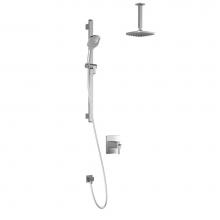 Kalia BF1718-110-001 - GRAFIK™ TCD1 : AQUATONIK™ T/P Coaxial Shower System with Vertical Ceiling Arm Chrome