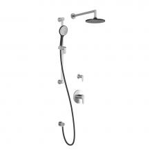 Kalia BF1449-150 - KONTOUR™ TG2 : Water Efficient Thermostatic Shower System with Wallarm Black/Chrome