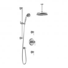 Kalia BF1519-110-001 - RUSTIK™ T2 (Valves Not Included) : Thermostatic Shower System with Vertical Ceiling Arm Chrome