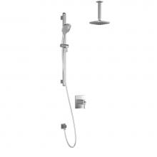 Kalia BF1706-110-001 - GRAFIK™ TCG1 : Water Efficient AQUATONIK™ T/P Coaxial Shower System with Vertical Ceiling Arm