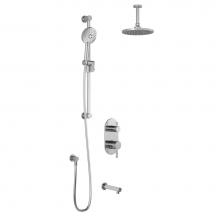 Kalia BF1823-110-001 - PRECISO™ TD3 AQUATONIK™ T/P with Diverter Shower System with Vertical Ceiling Arm Chrome