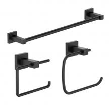 Symmons 36AC3BUNDLEMB - Duro 3-Piece Wall-Mounted Bathroom Hardware Set in Matte Black