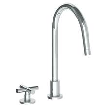 Watermark 23-7.1.3G-L9-GP - Deck Mounted 2 Hole Gooseneck Kitchen Faucet