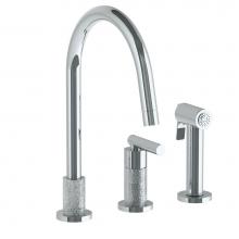 Watermark 27-7.1.3A-CL14V-GM - Deck Mounted 3 Hole Kitchen Set - Includes Side Spray