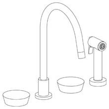 Watermark 36-7.1G-IW-PC - Deck Mounted 4 Hole Gooseneck Kitchen Set -  Includes Side Spray