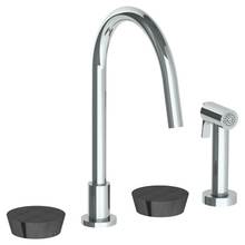 Watermark 36-7.1G-NM-PC - Deck Mounted 4 Hole Gooseneck Kitchen Set -  Includes Side Spray