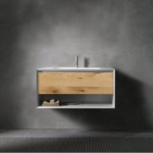 Blu Bathworks FXV2-0900-04M - 45-Degree Fenix 900 UP V2, wall vanity; 35 1/2''W x 20 1/2''H x 20 7/8'&a