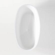 Blu Bathworks BT0402-01M - Coco 2 Blu-Stone Freestanding Oval Bathtub White Matte 59''X31 1/2''X23 1/2&ap