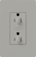 Lutron Electronics CAR-15-DDTR-GR - CLARO 15 A TMPR RESIST DUAL DIM RECPT GR