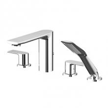 Aquabrass ABFB15018PC - 15018 Tmr 4 Pce Deckmount Tub Filler With Handshower