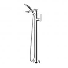 Aquabrass ABFB15084PC - 15084 Tmr Floormount Tub Filler With Handshower