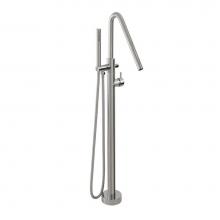 Aquabrass ABFBX75N95PC - X75N95 Xround Floormount Tub Filler - Trim Only