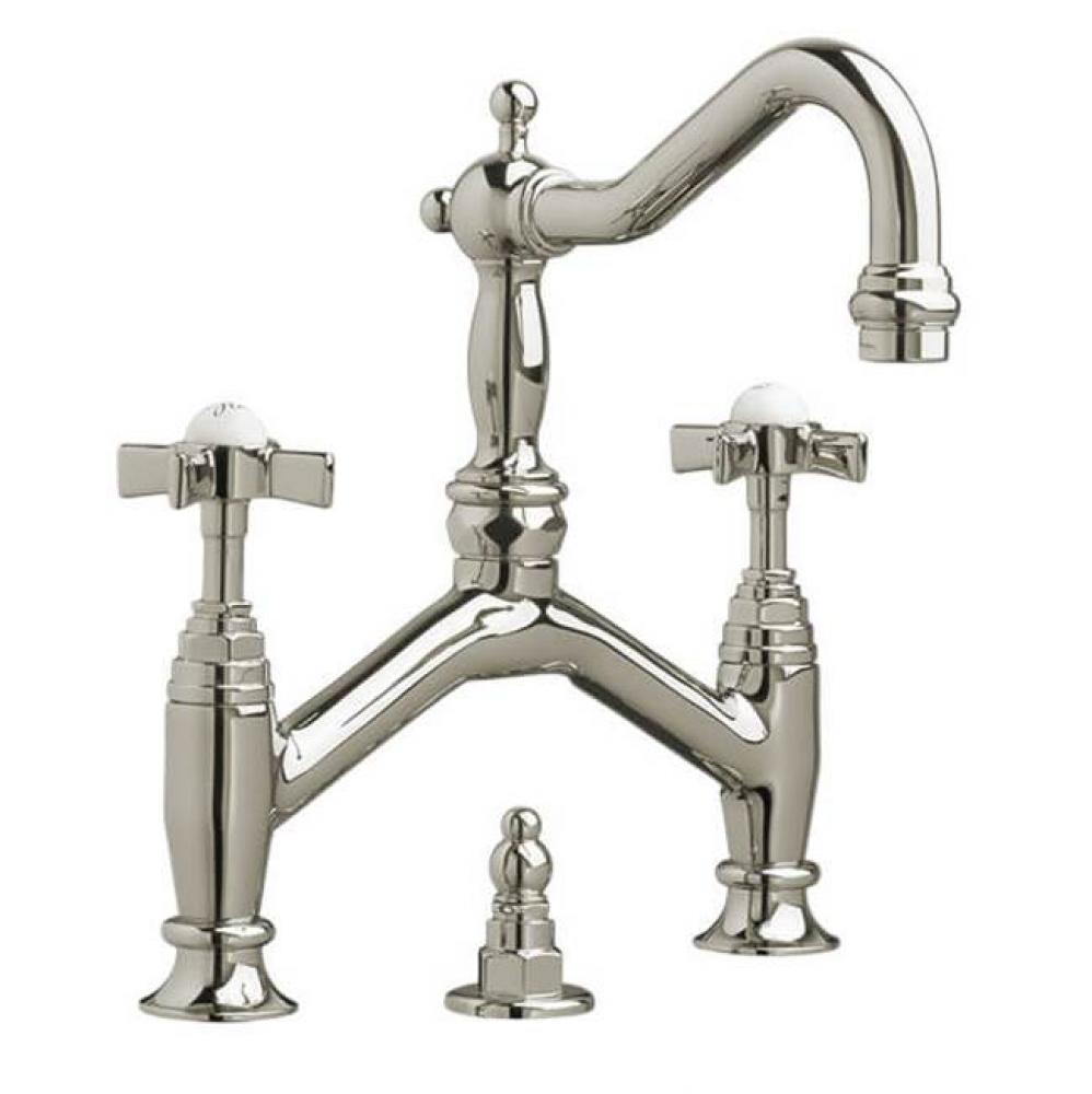 Landfair Cross Bridge Faucet - Bn