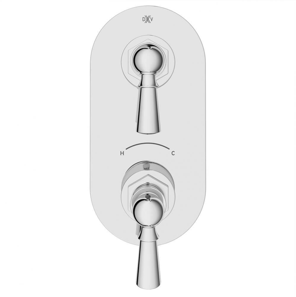 Oak Hill 2-Handle Thermostatic Valve Trim Only with Lever Handles