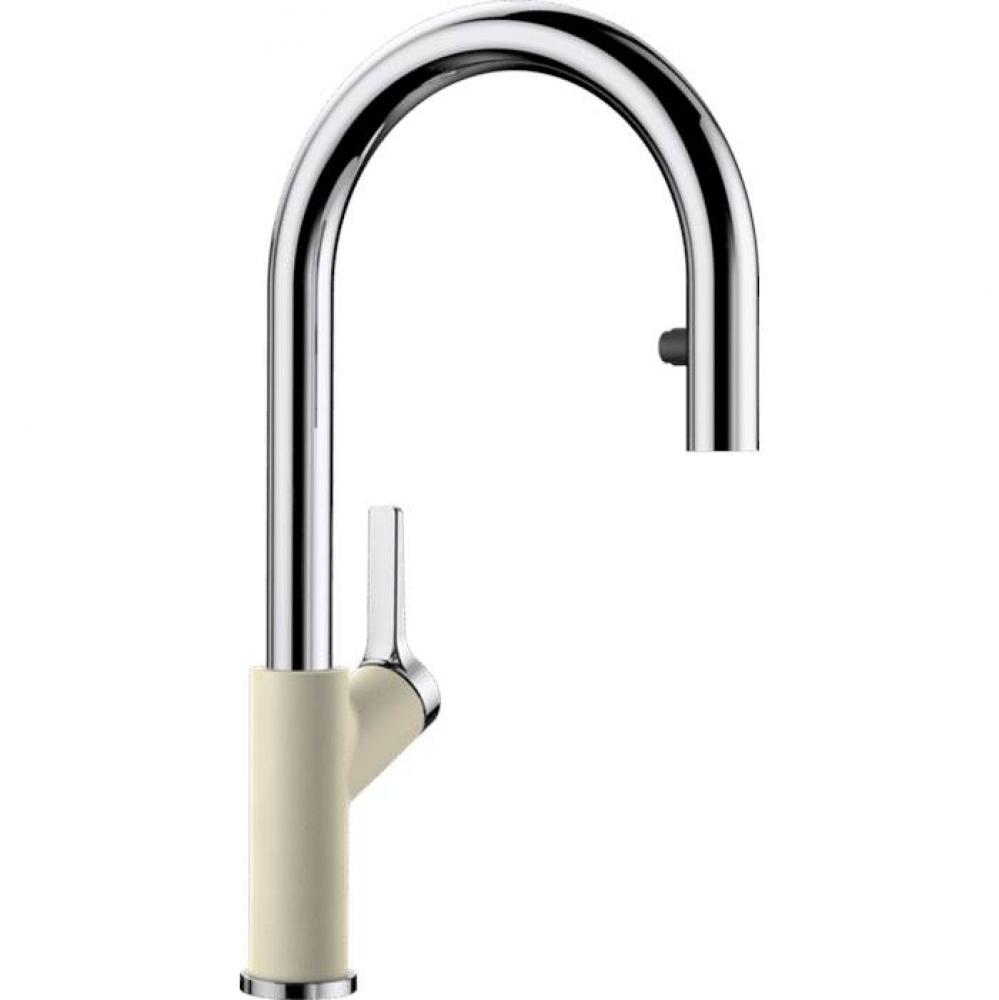 Blanco Urbena Pull Down 1.5 Gpm, Chrome / Biscuit