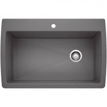 Blanco Canada 401409 - Diamond SILGRANIT 33.5'' Super Single Dual Mount Kitchen Sink - Cinder