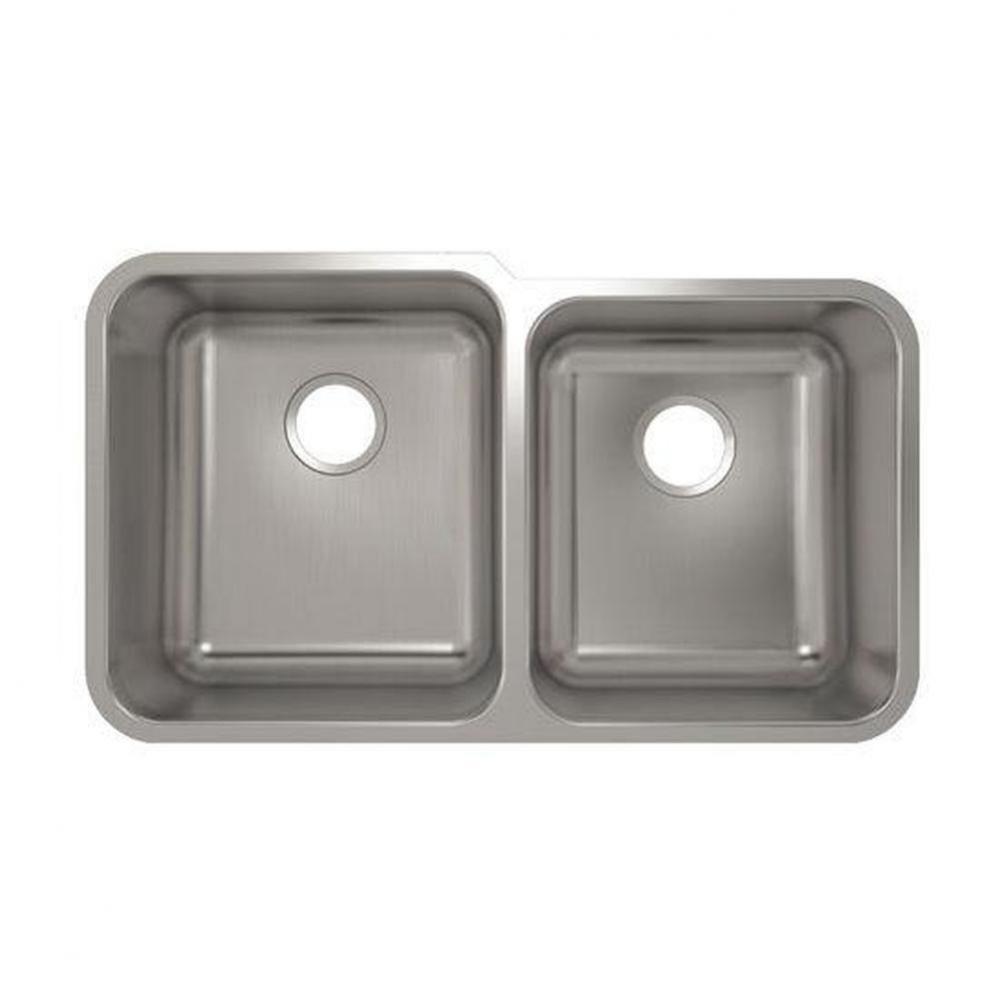 ProInox E200 sink undermount, double L15X17X9 R14X16X8