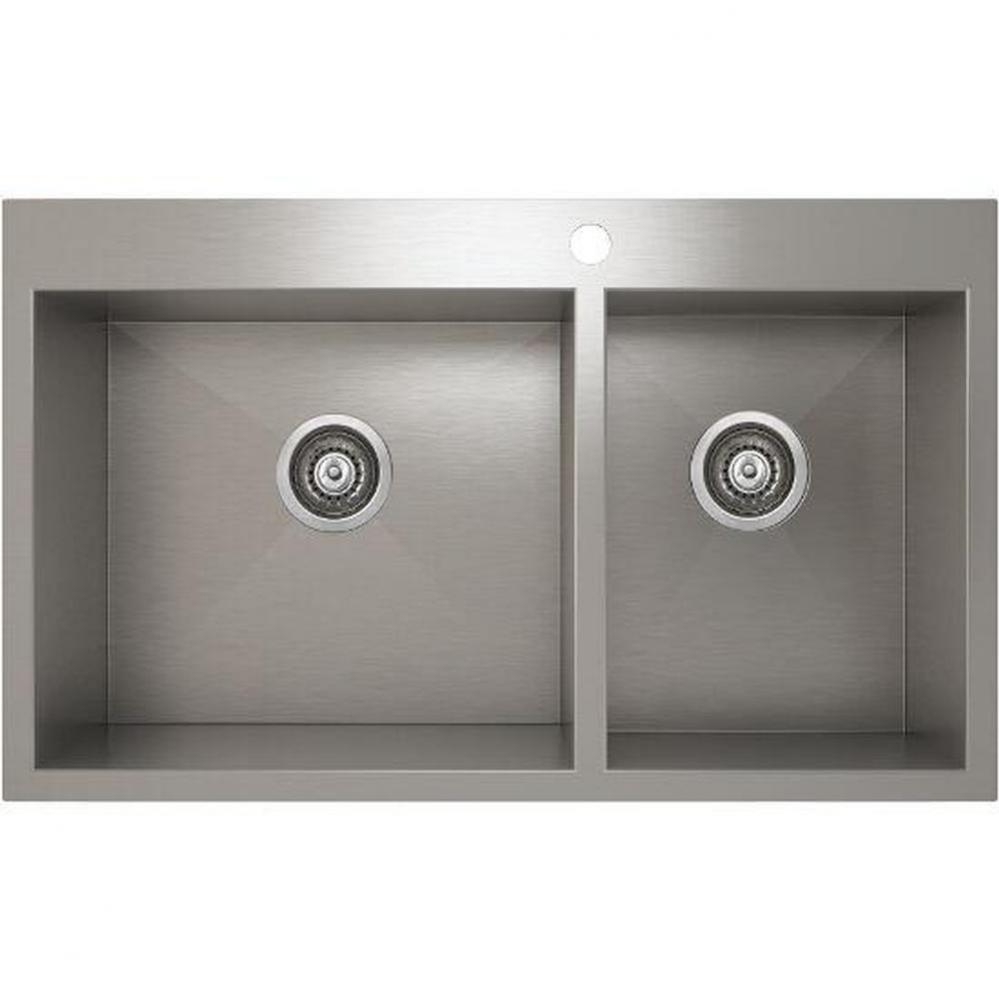 ProInox H0 sink topmount, double L18X16X9 R12X16X7