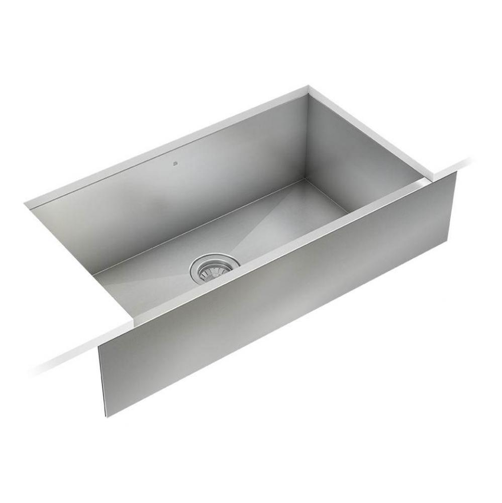 ProInox H0 apron sink undermount, single 30X16X8