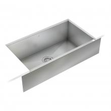 Pro Chef IH0-UAS-33188 - ProInox H0 apron sink undermount, single 30X16X8