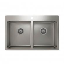 Pro Chef IH75-TE-31209 - ProInox H75 sink topmount, double L14X16X9 R14X16X9