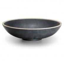 Unik Stone Canada BNS-048-BL - Black Marble Vessel sink - D. 17 7/8'' x 4