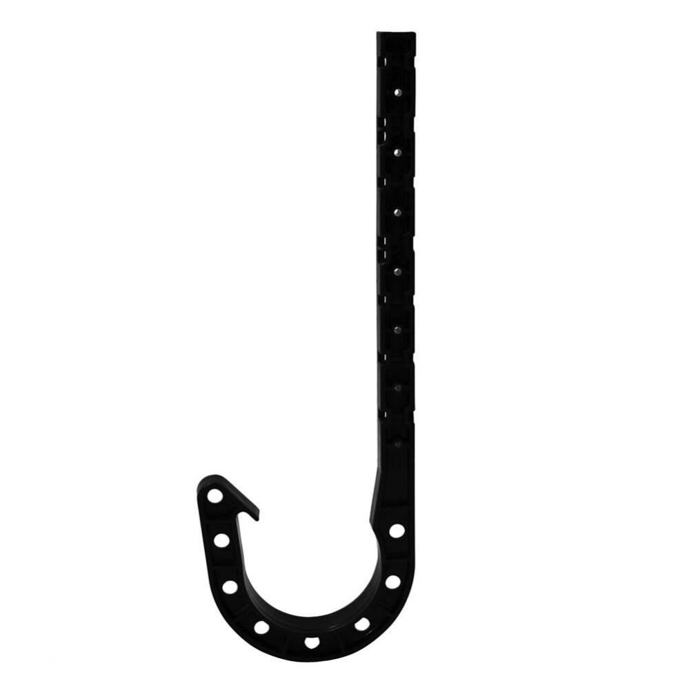 2 X 7 In. Dwv J-Hook Black Bulk  25 Polybag