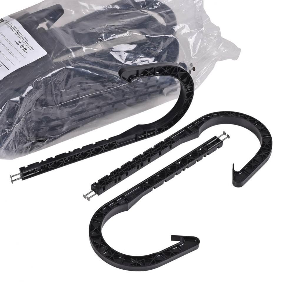 4 X 7 In. Dwv J-Hook Black Bulk  25 Polybag