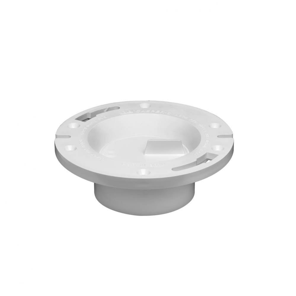 3-4 In. Short Slot Level-Fit Flange W/Cap Pvc