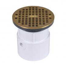 Oatey 72128 - 4 In. Adjustable Pvc Pipe Fit Drain W/Brass Strainer